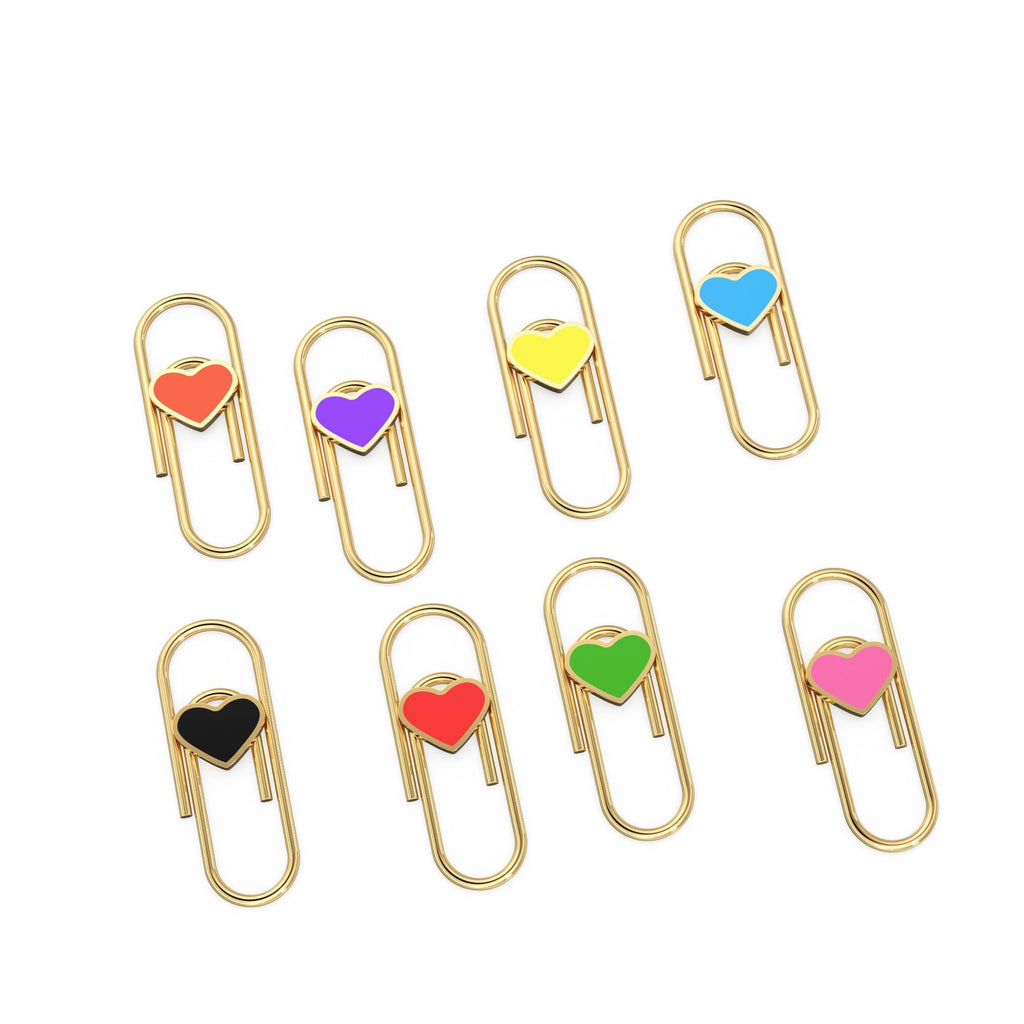 36.5mm Heart Solid Gold PaperClip / 14K Gold Finding / Handmade Real Gold PaperClicp / Gold Hair Accessory / Solid Gold Clip