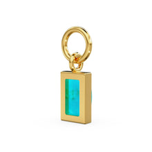 Load image into Gallery viewer, Blue Sleeping Beauty Turquoise Pendant / 18k Solid Yellow Gold Bezel Turquoise Charm / Blue Gemstone Jewelry / December Birth Necklace Charm