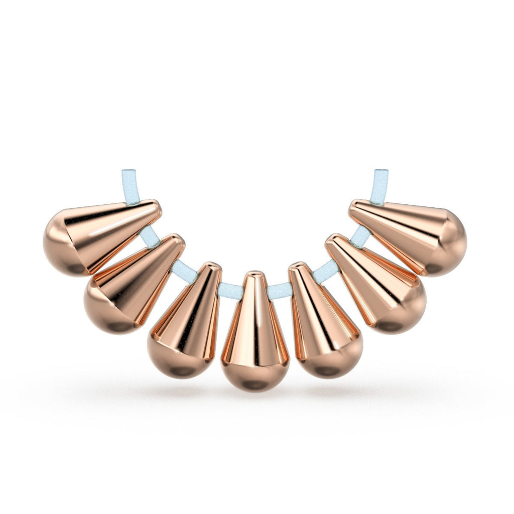 18k Solid Yellow Gold Teardrop Charm Pendant Finding, Gold Drops 7x4mm St Patricks Day