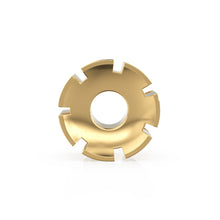 Load image into Gallery viewer, 4mm Designer 18k Solid Yellow Gold Bead / Fancy Spacer Handmade Findings / Large Hole European Beads / Jewelry Making Supplies