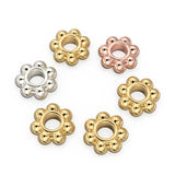 2.8mm 18k Solid Yellow Gold Daisy Spacer Findings (5) St Patricks Day
