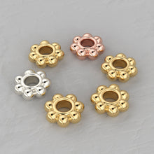 Load image into Gallery viewer, 2.8mm 18k Solid Yellow Gold Daisy Spacer Findings (5) St Patricks Day
