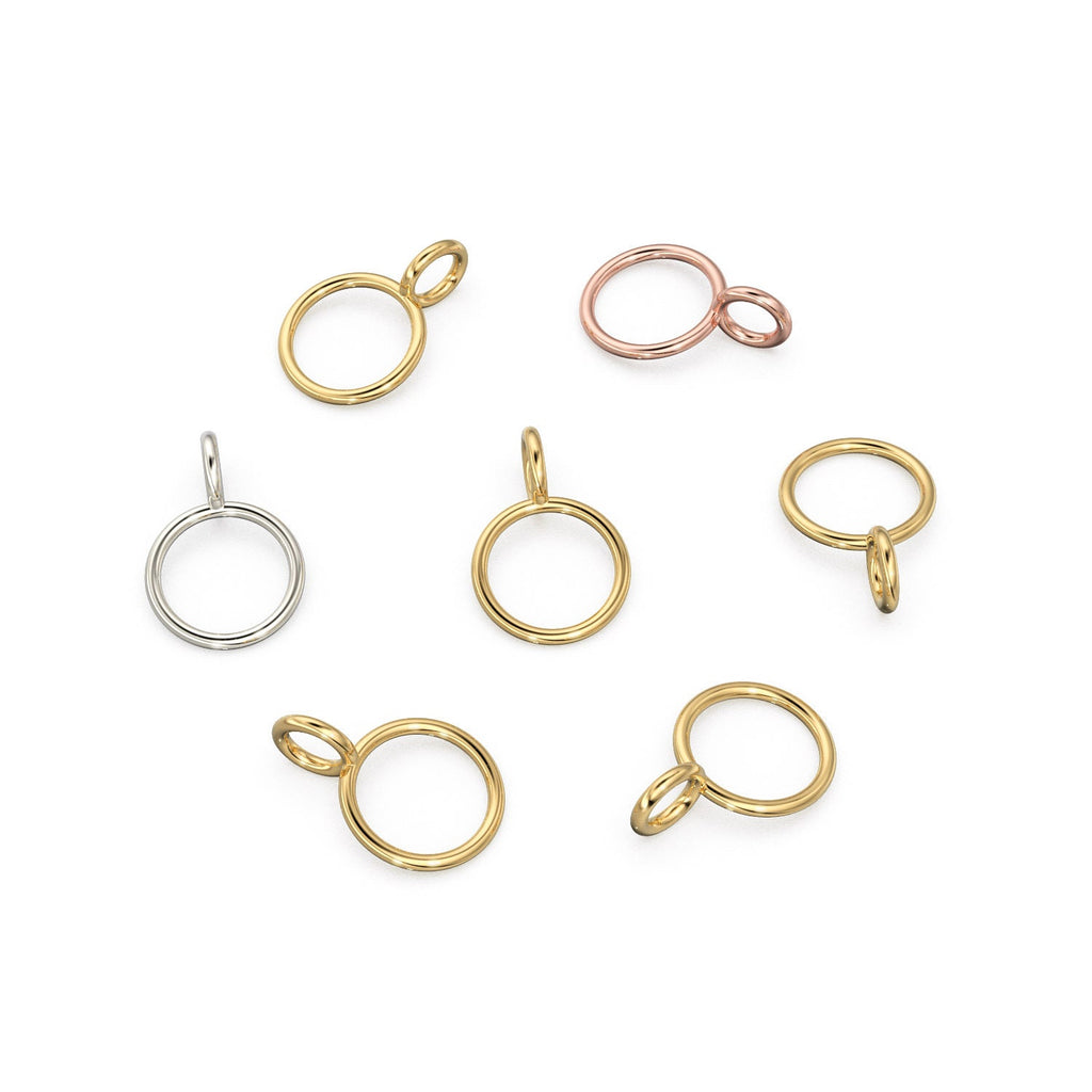 18k / 14k Gold Charm Connector, Works as bail, Necklace Chain Connector, DIY Findings, Jewelry Component, Price Per Piece St Patricks Day
