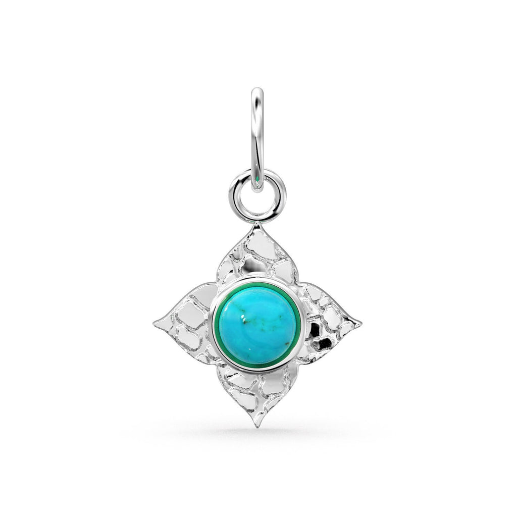 14k Yellow Solid Gold Fire Australian Opal Charm Pendant Bezel Jewelry Finding / Antique Tribal Style St Patricks Day