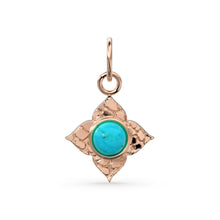 Load image into Gallery viewer, 14k Yellow Solid Gold Fire Australian Opal Charm Pendant Bezel Jewelry Finding / Antique Tribal Style St Patricks Day
