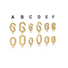 Load image into Gallery viewer, Gold Spring Clasp Charm Holder / Solid Gold Connector / 18k Gold Necklace Lock Necklace Connector / Oval Paper Clip Carabiner Jewelry Clasp
