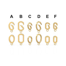 Load image into Gallery viewer, Gold Spring Clasp Charm Holder / Solid Gold Connector / 18k Gold Necklace Lock Necklace Connector / Oval Paper Clip Carabiner Jewelry Clasp