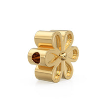 Load image into Gallery viewer, 5mm 18k Solid Yellow Gold Fancy Daisy Flower Design Spacer Finding Beads Quantity: (2 pieces) or (5 pieces) St Patricks Day