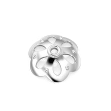 Load image into Gallery viewer, 7mm 18k Solid Yellow Gold Simple Flower Cup Bead Cap Finding PAIR (4) St Patricks Day
