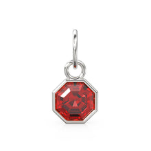 Load image into Gallery viewer, 7mm 14k Yellow Solid Gold Yellow Red Ruby Charm Pendant Bezel Jewelry Finding St Patricks Day