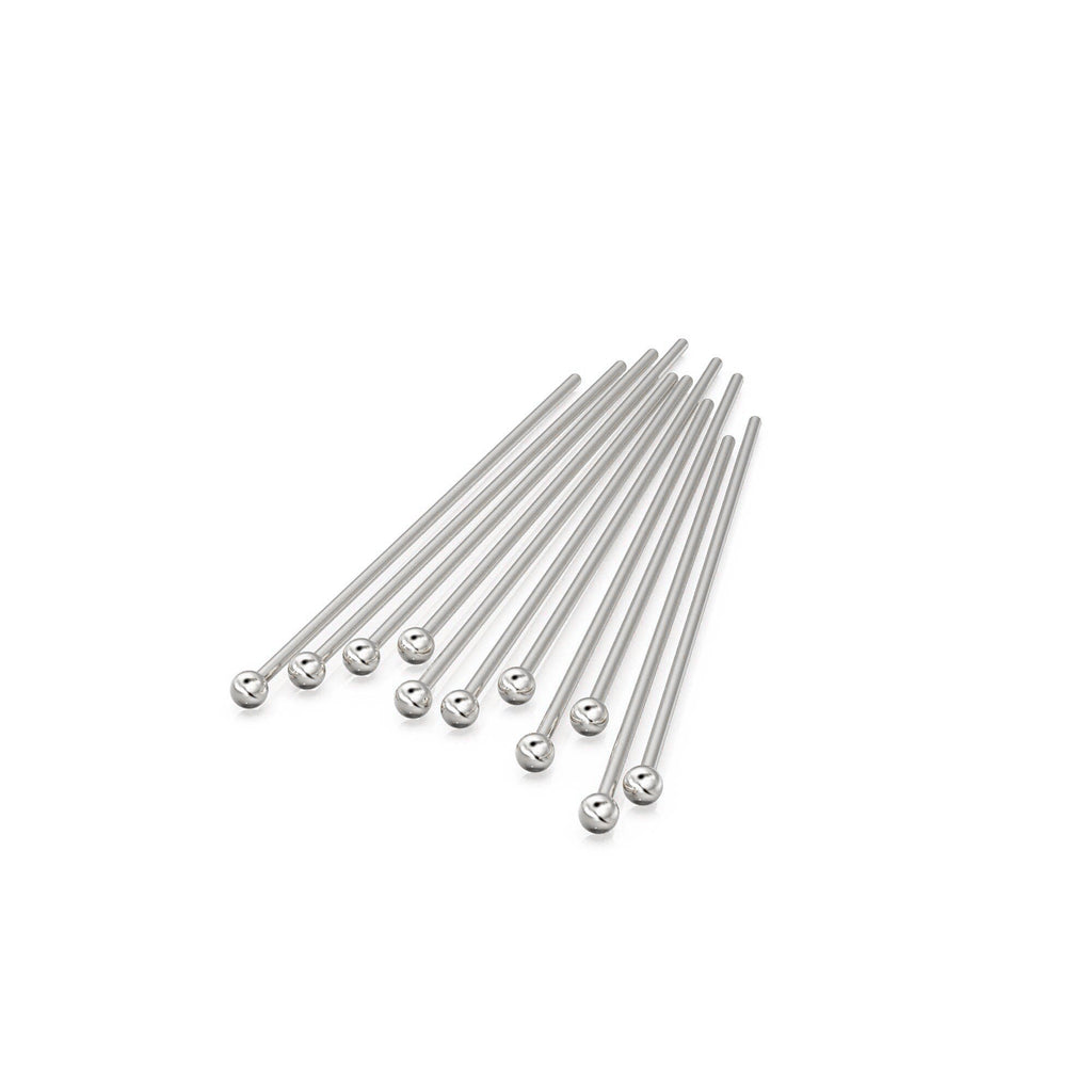 27 gauge 18k Solid Yellow Gold 20MM 0.8 INCH Ball Headpin Quantity: (2) or (10) or (50) St Patricks Day