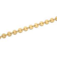 Load image into Gallery viewer, 14k Solid Gold Bulk Chain 4mm Heavy Thick Sequin Disc Link By the Foot / 7 Inches