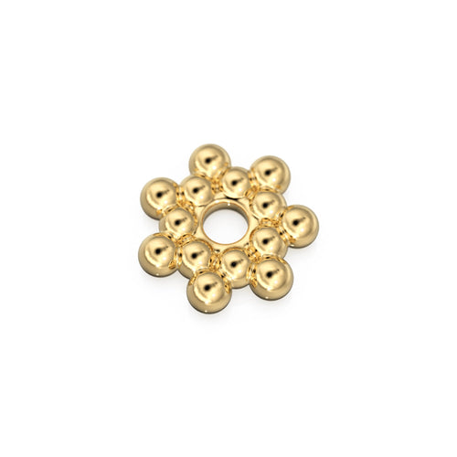 4.25mm 18k Solid Yellow Gold Daisy Star Spacer Findings Quantity: (10) pcs St Patricks Day