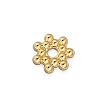 Load image into Gallery viewer, 4.25mm 18k Solid Yellow Gold Daisy Star Spacer Findings Quantity: (1) or (5) St Patricks Day