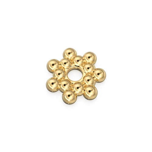 4.25mm 18k Solid Yellow Gold Daisy Star Spacer Findings Quantity: (1) or (5) St Patricks Day