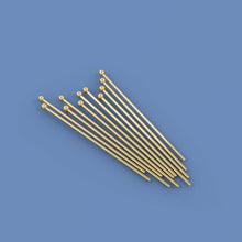 Load image into Gallery viewer, 27 gauge 18k Solid Yellow Gold 20MM 0.8 INCH Ball Headpin Quantity: (2) or (10) or (50)