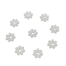 Load image into Gallery viewer, 4.25mm 18k Solid Yellow Gold Daisy Star Spacer Findings Quantity: (10) pcs St Patricks Day