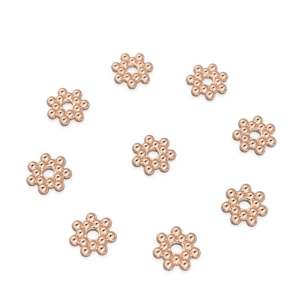 4.25mm 18k Solid Yellow Gold Daisy Star Spacer Findings Quantity: (1) or (5) St Patricks Day
