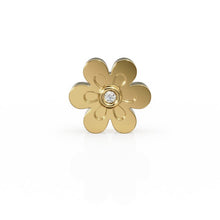 Load image into Gallery viewer, 7mm Diamond 18k Solid Yellow Gold Fancy Daisy Flower Design Spacer Finding Beads 2pcs