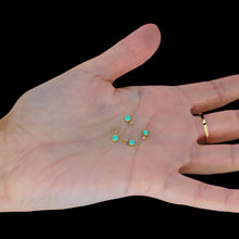 Load image into Gallery viewer, 3mm 14k Yellow Solid Gold Sleeping Beauty Turquoise Charm Pendant Bezel Jewelry Finding