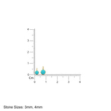 Load image into Gallery viewer, 3mm 14k Yellow Solid Gold Sleeping Beauty Turquoise Charm Pendant Bezel Jewelry Finding