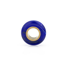 Load image into Gallery viewer, Lapis Lazuli Beads, Lapis Lazuli Bead Gold Core, Natural Lapis Lazuli Bead, Gold Charm Gemstone Bead Pendant, Small Hole Bead, Big Hole Bead