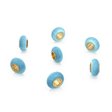 Aqua Chalcedony Bead, Chalcedony Bead Gold Core, Natural Chalcedony Bead, Gold Charm Gemstone Bead Pendant, Small Hole Bead, Big Hole Bead