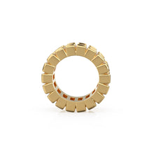 Load image into Gallery viewer, 14k Real Baguette Citrine Gold Beads / Citrine Rondelle Bead / Citrine European Beads / Solid Gold Citrine Enhancer Spacer Findings