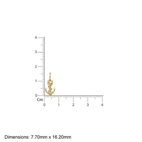 14k Gold Anchor Charm Pendant / Solid Gold Ship Anchor / Navy Pendant / Navy Jewelry / Nautical Navy Seal Jewelry - Jalvi & Co. 