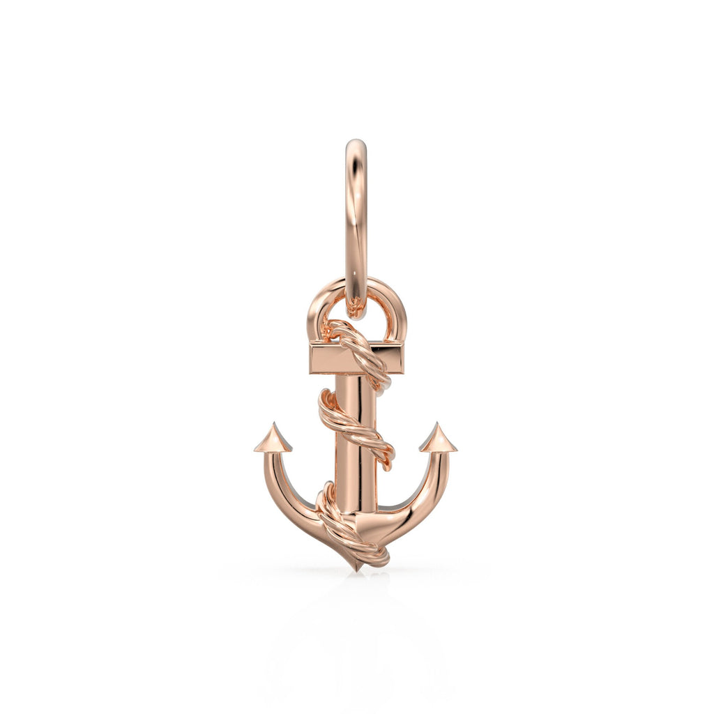 14k Gold Anchor Charm Pendant / Solid Gold Ship Anchor / Navy Pendant / Navy Jewelry / Nautical Navy Seal Jewelry