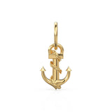 14k Gold Anchor Charm Pendant / Solid Gold Ship Anchor / Navy Pendant / Navy Jewelry / Nautical Navy Seal Jewelry