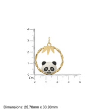 Load image into Gallery viewer, White Panda 18k Solid Gold Charm Pendant