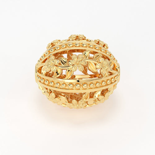 18k Solid Gold Handmade Designer Floral Spacer Bead Finding 9mm 10mm 11mm St Patricks Day