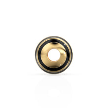 Load image into Gallery viewer, 6mm 18k Solid Yellow Gold Round Ball Striped Enamel Spacer Findings Beads (1 piece) St Patricks Day