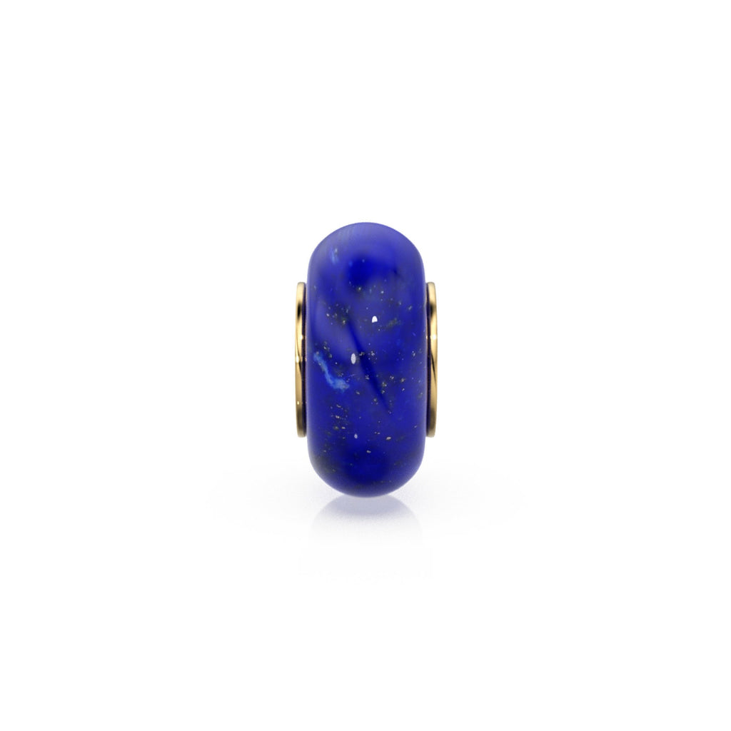 Lapis Lazuli Beads, Lapis Lazuli Bead Gold Core, Natural Lapis Lazuli Bead, Gold Charm Gemstone Bead Pendant, Small Hole Bead, Big Hole Bead