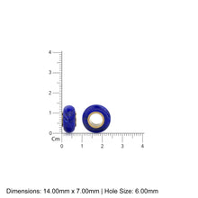 Load image into Gallery viewer, Lapis Lazuli Beads, Lapis Lazuli Bead Gold Core, Natural Lapis Lazuli Bead, Gold Charm Gemstone Bead Pendant, Small Hole Bead, Big Hole Bead