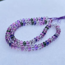 Load image into Gallery viewer, AAAA+ Quality Color Changing Alexandrite Smooth Rondelle Gemstone Beads / 6.5mm Color Change Roundel Beads 18&quot; Strand Jewelry Making