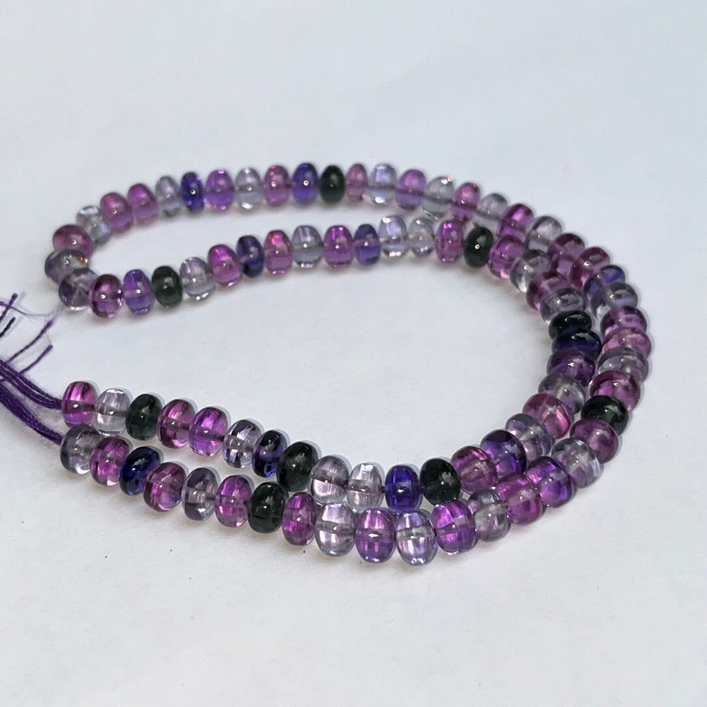 AAAA+ Quality Color Changing Alexandrite Smooth Rondelle Gemstone Beads / 6.5mm Color Change Roundel Beads 18" Strand Jewelry Making