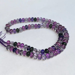 AAAA+ Quality Color Changing Alexandrite Smooth Rondelle Gemstone Beads / 6.5mm Color Change Roundel Beads 18