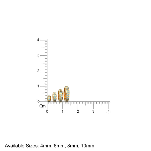 Real Aquamarine 18k Solid Gold Eternity Rondelle Wheel Spacer Handmade Beads - Jalvi & Co. 