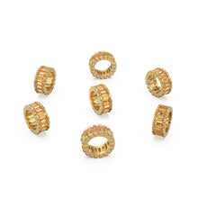 Load image into Gallery viewer, 14k Real Baguette Citrine Gold Beads / Citrine Rondelle Bead / Citrine European Beads / Solid Gold Citrine Enhancer Spacer Findings