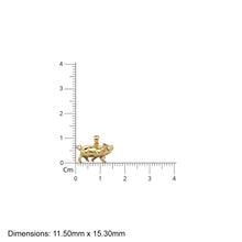 Load image into Gallery viewer, 14K Solid Yellow Gold Small Pig Pendant Charm .6&quot; Long / 14k 18k Solid Gold Pendant / Diamond Piggy / Piglet Diamond Charm St Patricks Day