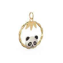 Load image into Gallery viewer, White Panda 18k Solid Gold Charm Pendant