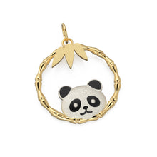 Load image into Gallery viewer, White Panda 18k Solid Gold Charm Pendant