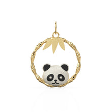 Load image into Gallery viewer, White Panda 18k Solid Gold Charm Pendant