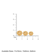 Load image into Gallery viewer, 18k Solid Gold Handmade Designer Floral Spacer Bead Finding 9mm 10mm 11mm St Patricks Day