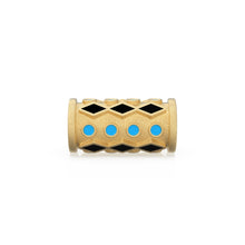 Load image into Gallery viewer, 8.2x16mm Solid Gold Matte Enamel Beads Round Tube Spacer Findings