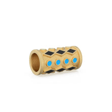 Load image into Gallery viewer, 8.2x16mm Solid Gold Matte Enamel Beads Round Tube Spacer Findings