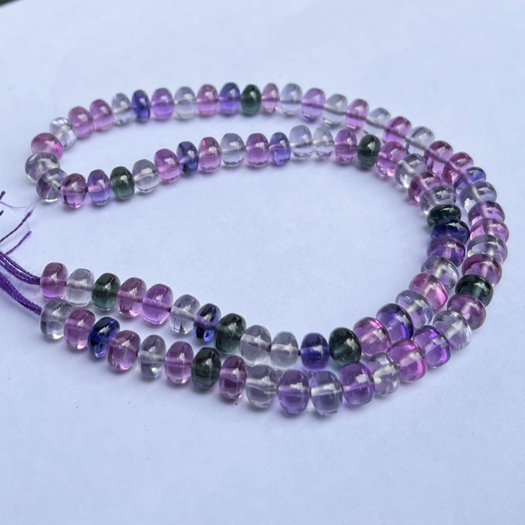 AAAA+ Quality Color Changing Alexandrite Smooth Rondelle Gemstone Beads / 6.5mm Color Change Roundel Beads 18" Strand Jewelry Making