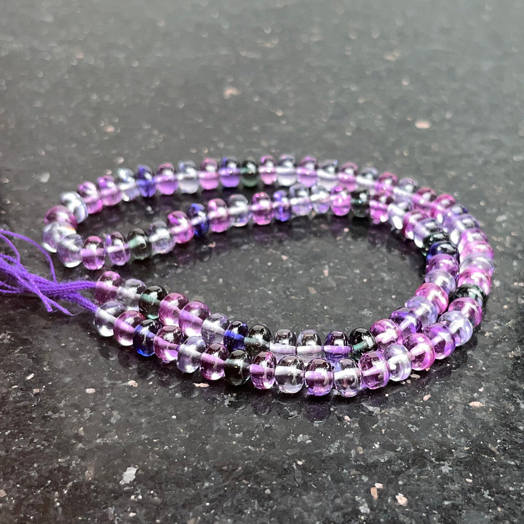 AAAA+ Quality Color Changing Alexandrite Smooth Rondelle Gemstone Beads / 6.5mm Color Change Roundel Beads 18" Strand Jewelry Making